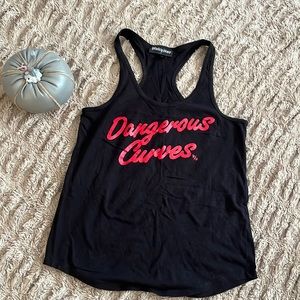 Pinky Star “Dangerous Curves” racerback tank